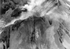 Aerial View of Mt. St. Helens, Crater and Lava Dome, 1982